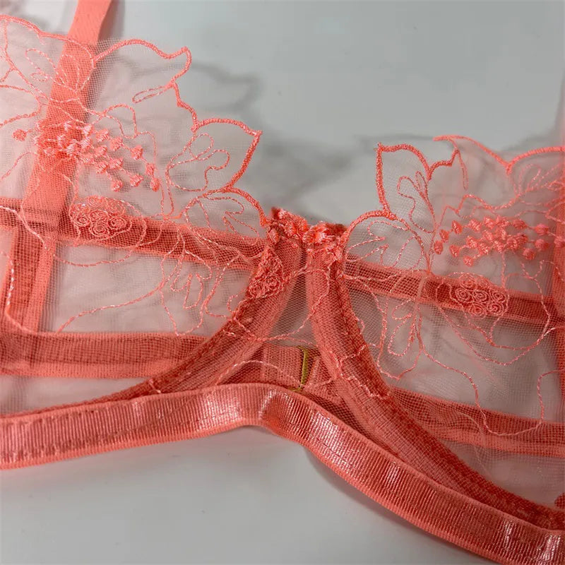 Aura - Pink - Ensemble Charmeur en dentelle rose