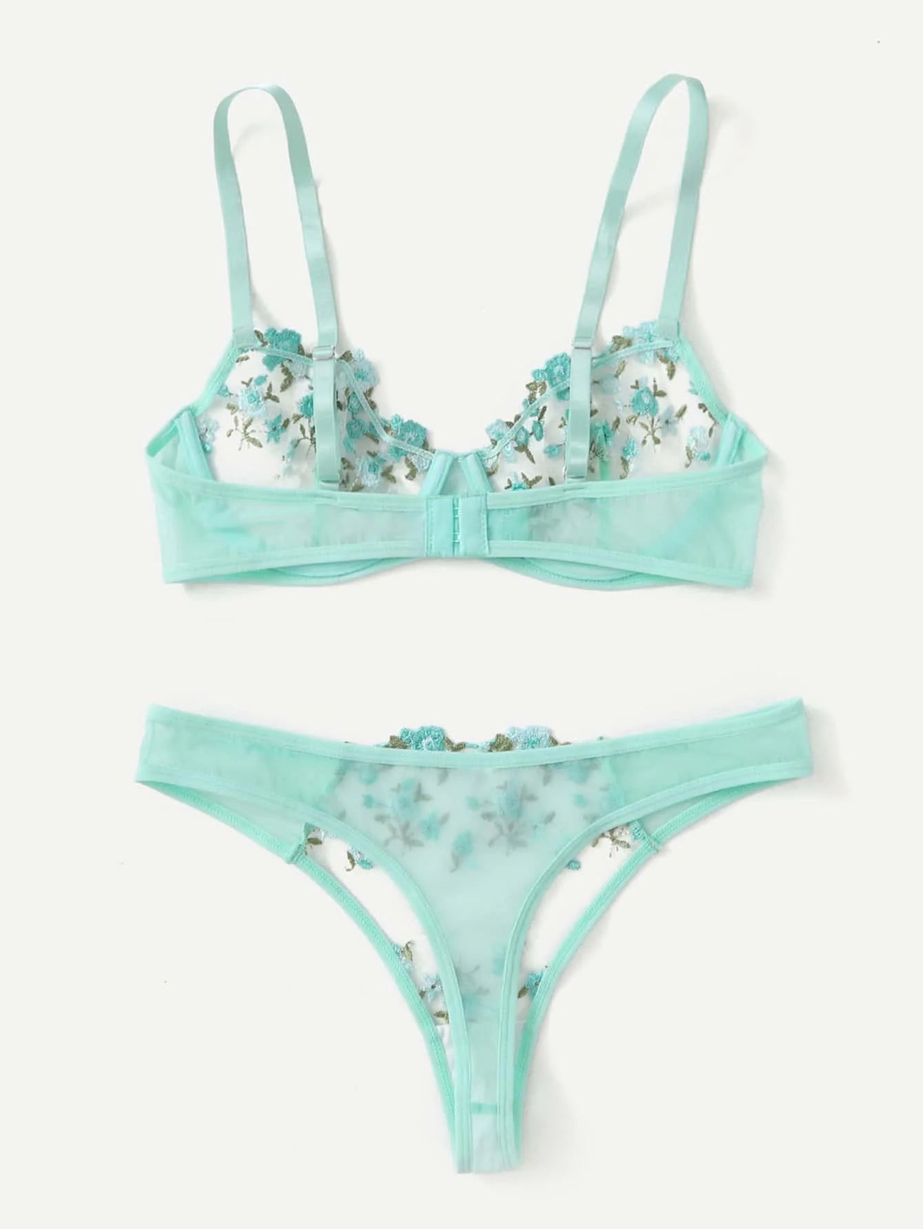 Original - Turquoise - Ensemble en dentelle turquoise