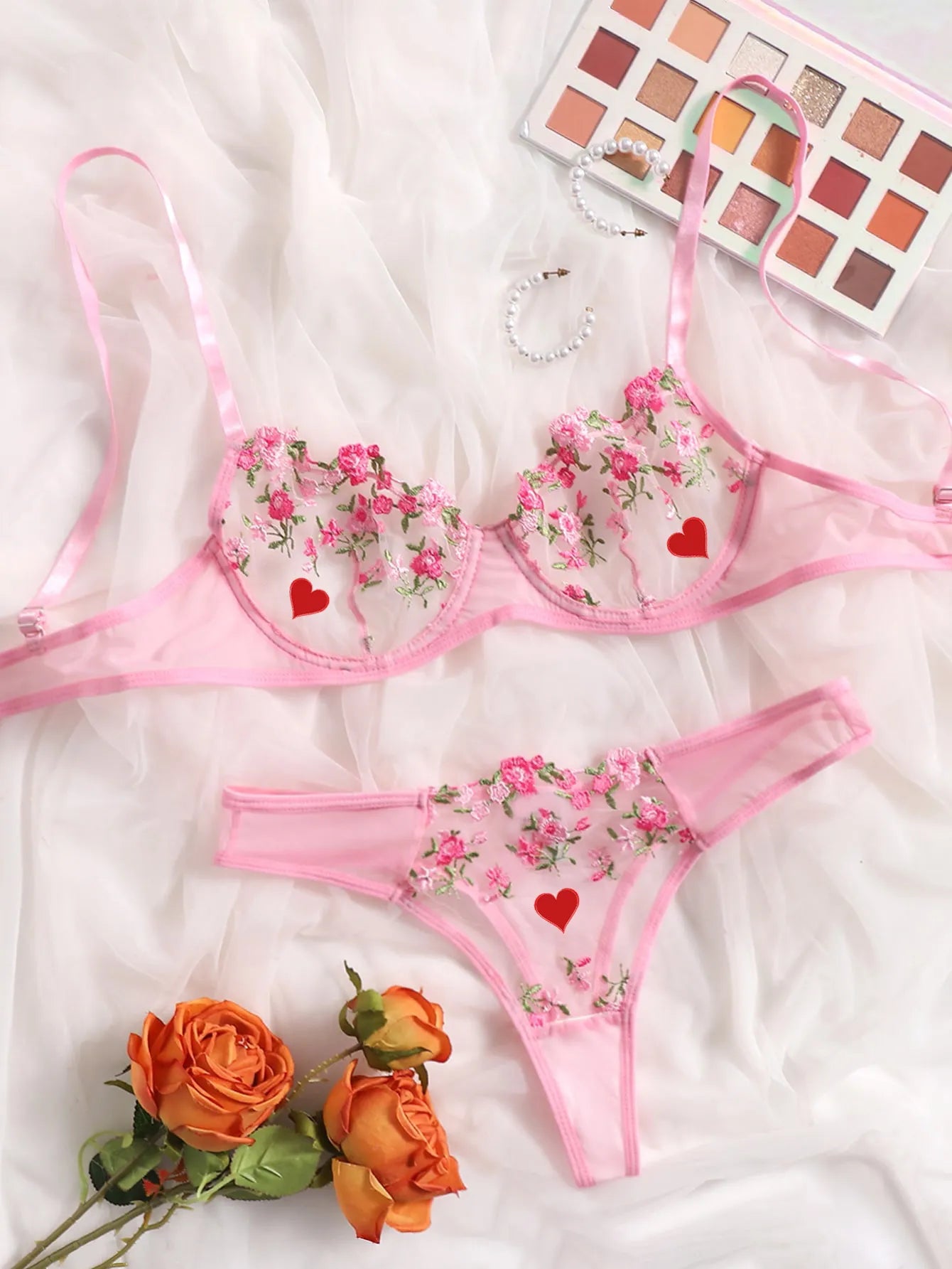 Original - Pink - Ensemble en dentelle rose