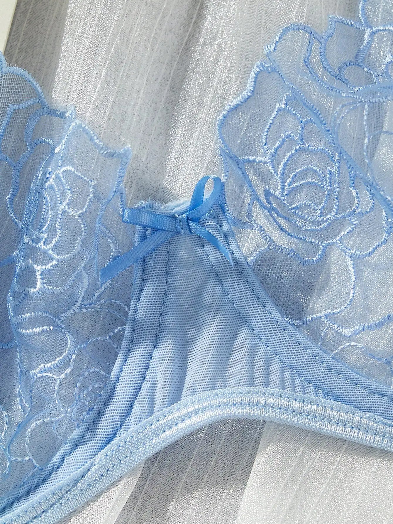 Original - Aqua - Ensemble en dentelle bleu ciel